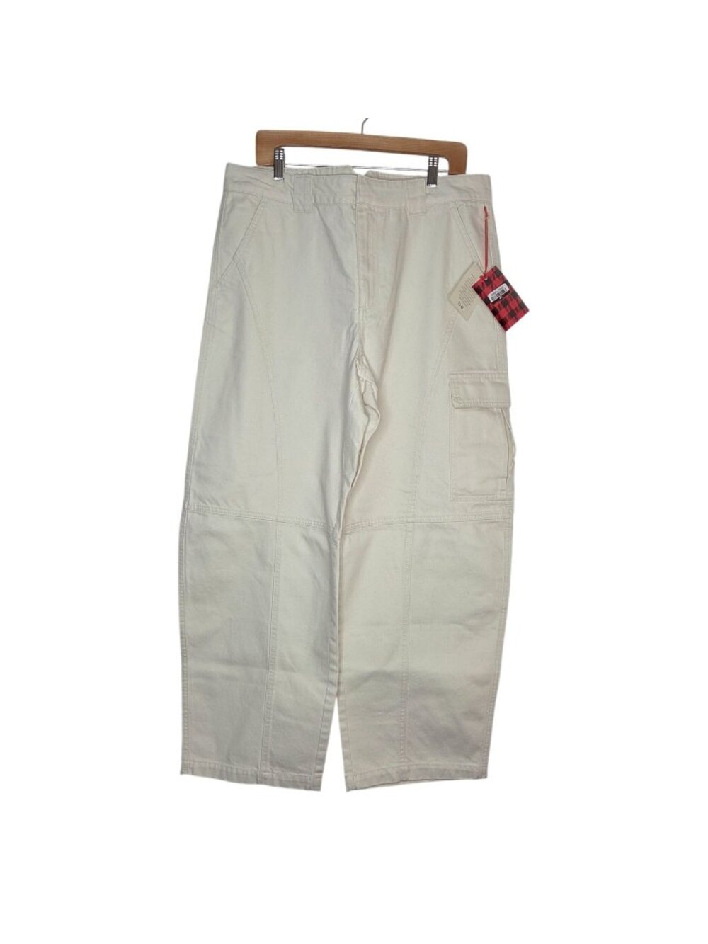 Woolrich Women's Cream Cargo Pants Size 14 With Tags Cotton Blend Durable Casual